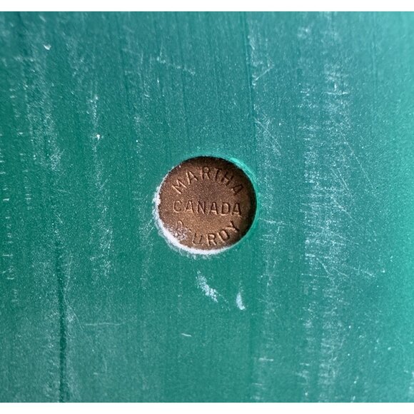 Martha Sturdy Resin Vase Rare Green Golden Bow - Picture 10 of 13